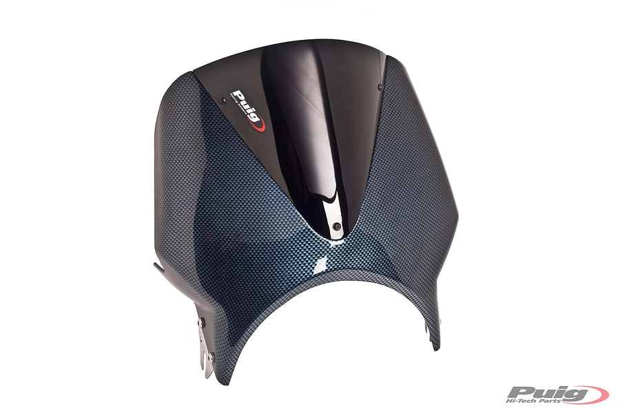 KAWASAKI W 230 [2025] - Pare-Brise Vision | Aspect carbone / noir | PUIG 003CN