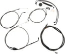Harley Davidson Flhr [LA CHOPPERS] – Standard Midnight geflochtenes Lenker-/Bremsleitungs-Kit