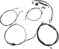Harley Davidson Flhr [LA CHOPPERS] – Standard Midnight geflochtenes Lenker-/Bremsleitungs-Kit