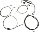 Harley Davidson Flhr [LA CHOPPERS] – Standard Midnight geflochtenes Lenker-/Bremsleitungs-Kit