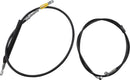 harley-davidson street bob [LA CHOPPERS] – Komplettes schwarzes Vinyl-geflochtenes Lenkerzug-/Bremsleitungs-Kit-1