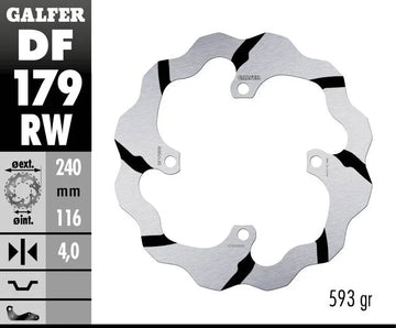 Kawasaki KX 250 F [2015-2018, 2019] - DISQUE DE FREIN FIXE WAVE RAINURÉ OVERSIZE – Photo 2