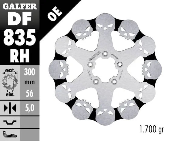 Harley-Davidson VRSCX 1250 V-Rod Screamin Eagle [2007] - Fixed brake disc Skull - Image 4