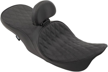 harley davidson flhri [DRAG SPECIALTIES] - Front positioned 2-up touring leather seat with low profile - 0