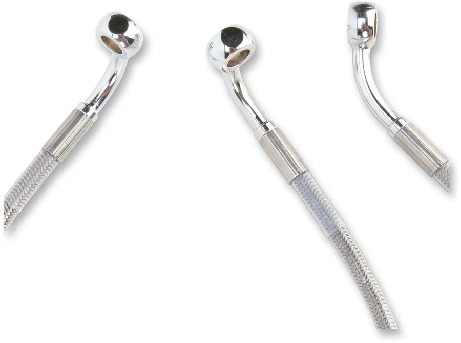 harley davidson flhtc [DRAG SPECIALTIES] - Stainless steel extended brake line kit