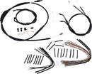 Harley Davidson FXDWG [BURLY BRAND] - Kit complet de câbles/lignes de guidon en vinyle noir pour cintres Ape-1