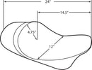 harley davidson flhr [DRAG SPECIALTIES] - Selle simple plate avant avec support EZ-ON-4
