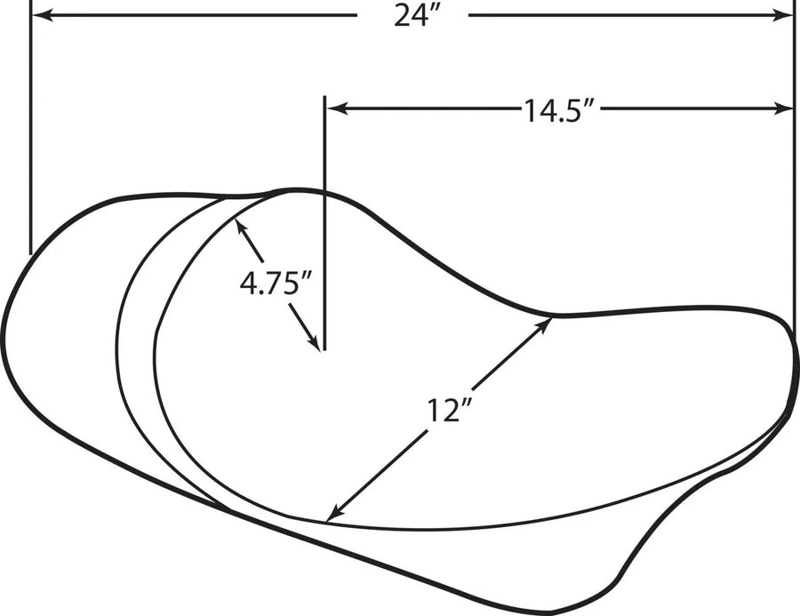 harley davidson flhr [DRAG SPECIALTIES] - Selle simple plate avant avec support EZ-ON