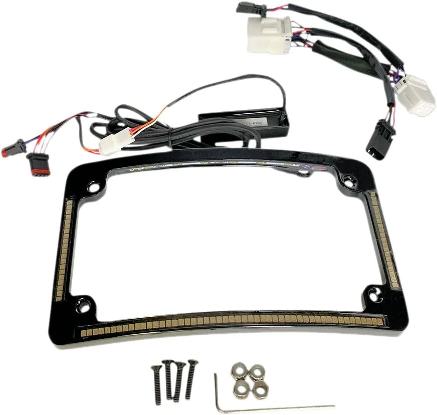 Harley-davidson Road Glide ST [CUSTOM DYNAMICS] – Cadre de plaque d'immatriculation à rayon LED