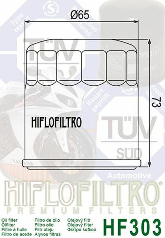 Kawasaki Z7 Hybrid ZR700 [HiFlofiltro] - oil filter