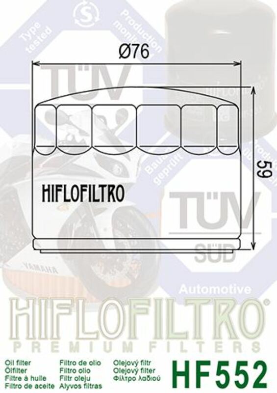 Moto Guzzi Le Mans 2 [HiFlofiltro] - oil filter
