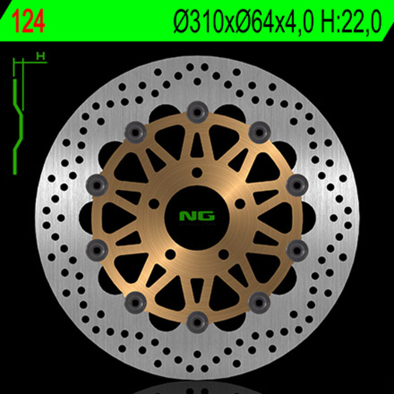 Suzuki Gsx-R 1100 W C [NG BRAKE DISC] - Bremsscheibe schwimmend rund
