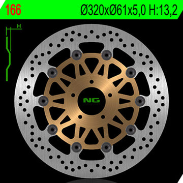 Kawasaki Zx 12 R [NG BRAKE DISC] - disque de frein rond flottant