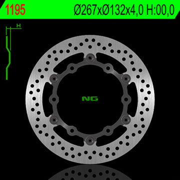Yamaha Rd 500 [NG BRAKE DISC] - disque de frein rond flottant