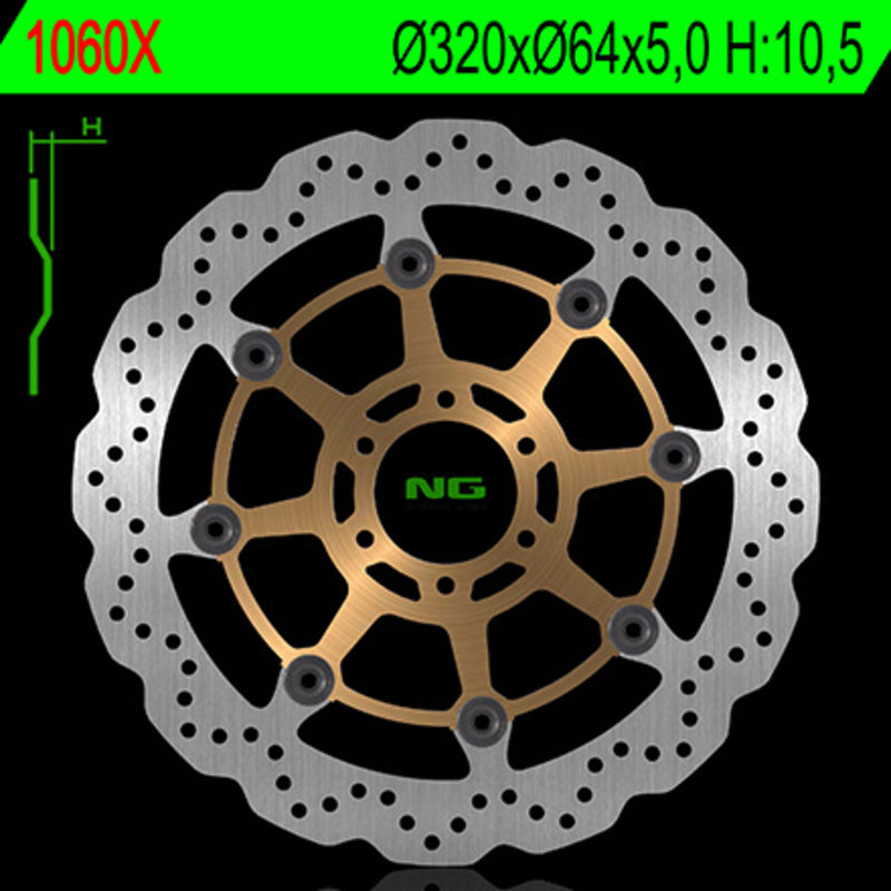 Yamaha Fzr 1000 Exup [NG BRAKE DISC] - Disque de frein flottant Wave