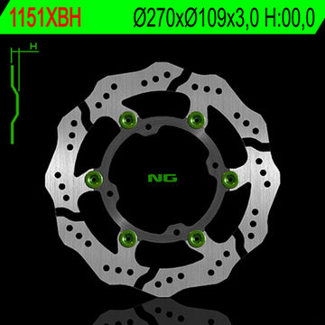 Kawasaki Kx 250 [NG BRAKE DISC] - Disque de frein flottant Wave