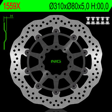 Kawasaki Gtr 1400 [NG BRAKE DISC] - Bremsscheibe Wave schwimmend