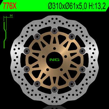 Kawasaki Zxr 750 [NG BRAKE DISC] - Bremsscheibe Wave schwimmend