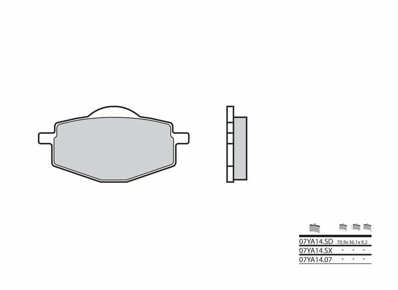 Yamaha TT 600 [Brembo] - plaquettes de frein métalliques hors route hors route