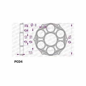Ducati Panigale 1199 [AFAM] - Kettenradabdeckung - Typ 51804/51803 - 0