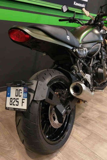 Kawasaki Z 900 Rs Se [ACCESS DESIGN] - support de plaque d'immatriculation à hauteur de roue noir Kawasaki Z900RS
