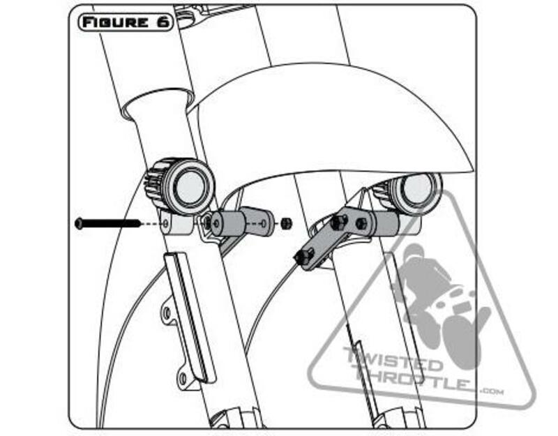Yamaha Xv 950 [DENALI] - Lighting bracket Kawasaki Vulcan/Yamaha Star Cruisers