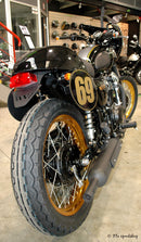Kawasaki W 650 [ACCESS DESIGN] - support de plaque d'immatriculation passage de roue noir Kawasaki W800