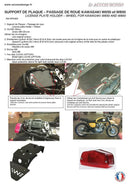 Kawasaki W 650 [ACCESS DESIGN] - support de plaque d'immatriculation passage de roue noir Kawasaki W800