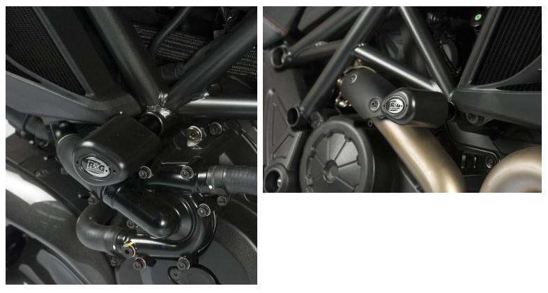 Ducati Diavel 1200 [2011-2018] - Aero-Crash-Protektoren Schwarz Ducati Diavel