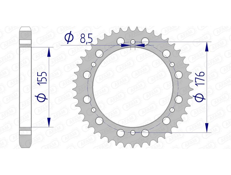 Triumph Sprint 955 [AFAM] - Pignon aluminium standard - 530