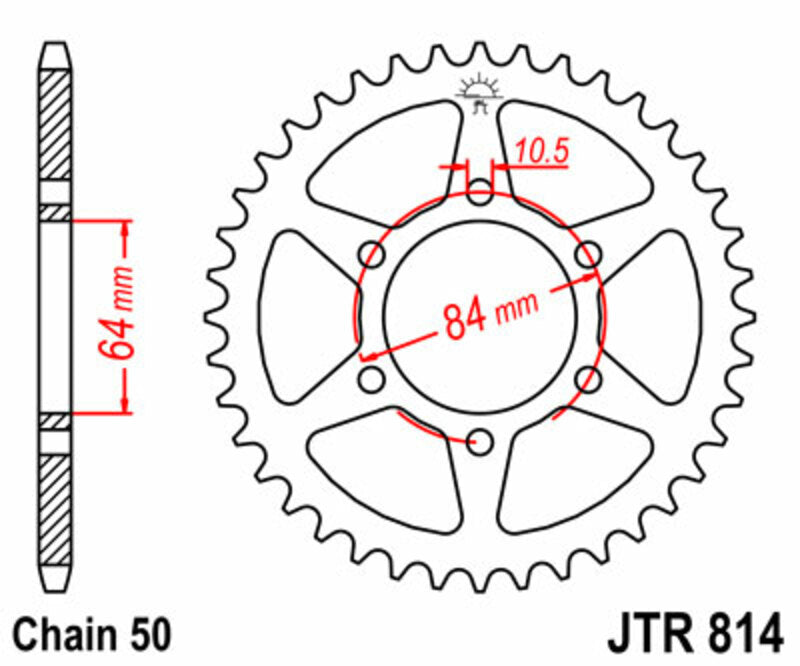 Suzuki GT 550 [JT SPROCKETS] - Standard Stahlritzel hinten