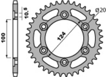 Ducati 900 SS [PBR] - Standard Kettenrad C45 Stahl 1027 - 520