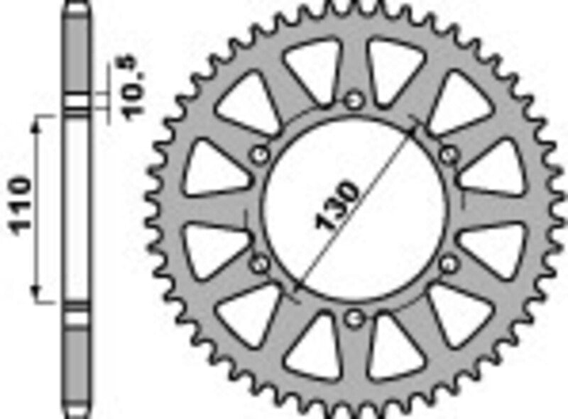 Kawasaki El 250 [PBR] - Sprocket aluminum reinforced - 520