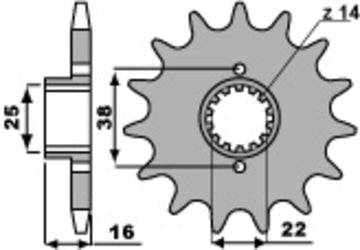 Ducati 900 SS [PBR] - Standard Stahlritzel vorne