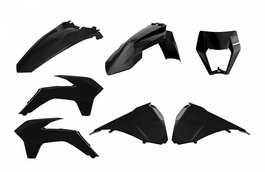 KTM 350 EXC F [2014-2016] - Enduro Restyling Plastik-Kit Schwarz KTM EXC