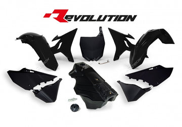 Yamaha YZ 125 (CE 10) [2003] - Plastik-Kit Revolution schwarz inkl. Tank Yamaha YZ125/250