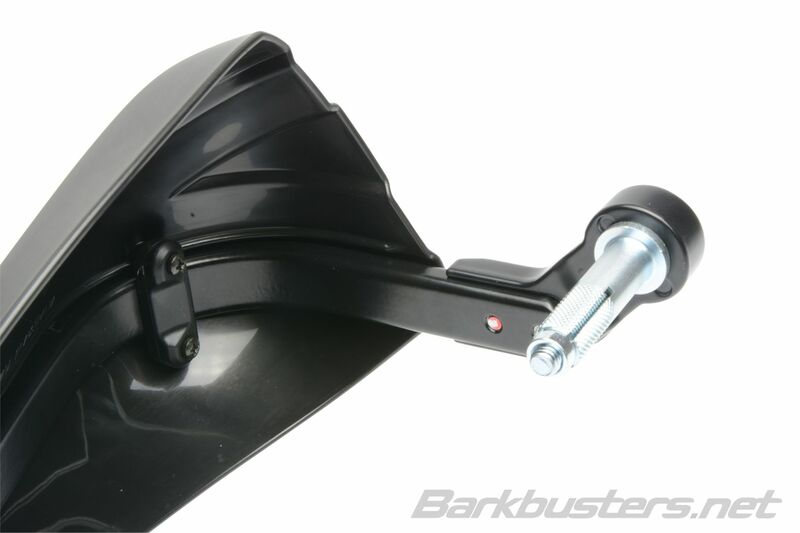Suzuki GSX 800 S [BARKBUSTERS] - Ensemble de protège-mains Storm à fixation par pince à point unique - Extrémité du guidon noir