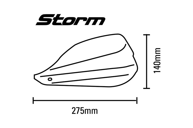 Ktm Duke 390 [BARKBUSTERS] - Ensemble Storm Hanguads Support de Fixation à Point Unique-Extrémité de Guidon Noir
