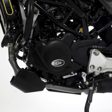 Ktm RC 125 ABS [2022-2026] - Race Series Linke Kurbelgehäusedeckelschutz (Zündung) - Schwarz Husqvarna Svartpilen 125