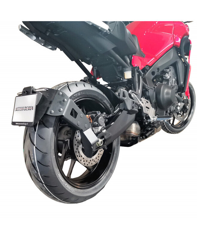 Yamaha Tracer 9 [ACCESS DESIGN] - Support de plaque d'immatriculation « monté sur roue » noir - Yamaha MT-09 Tracer/GT
