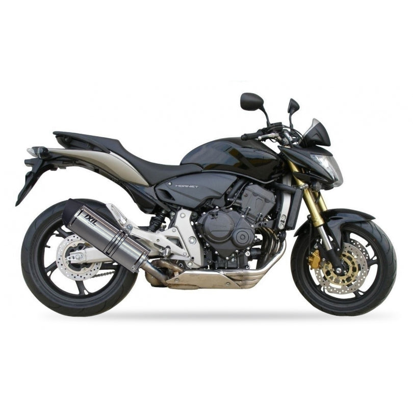 Honda CB 600 F HORNET PC41 [2007-2013] - Hexoval Endtopf Edelstahl schwarz / Endkappe Edelstahl schwarz - OH6048VSE