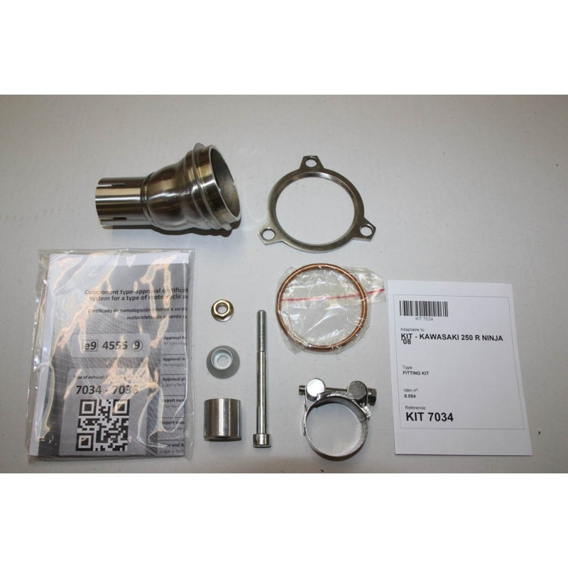 Kawasaki Ninja 250 [IXIL] - Hexoval Endtopf Edelstahl schwarz / Endkappe Edelstahl - OK7034VSE