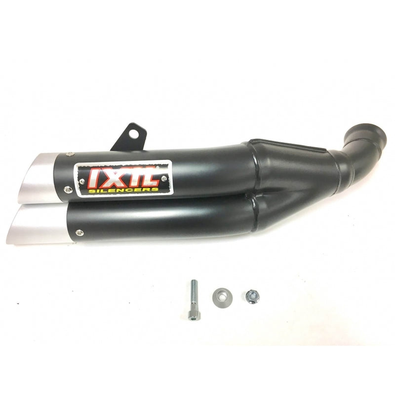 Ktm Duke 390 [IXIL] - Hyperlow Endtopf Edelstahl schwarz / Endkappe Aluminium - XM3357XB