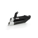 Honda CB 500 X ABS (PC 46) [2013-2016] - Hyperlow Endtopf Edelstahl schwarz / Endkappe Aluminium - XH6333XB