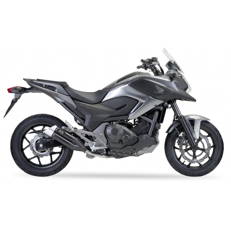 Honda Nc 750 S Dct [IXIL] - Silencieux Hyperlow acier inoxydable noir / embout aluminium - XH6362XB