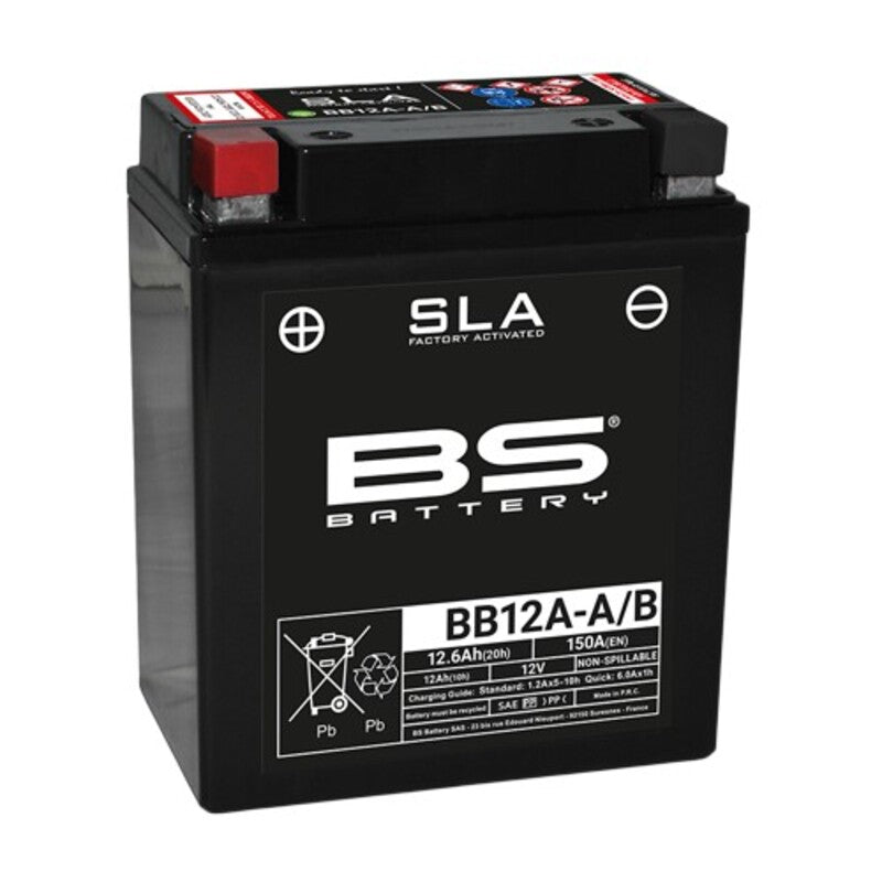 Kawasaki En 500 [BS BATTERY] - SLA battery maintenance-free factory activated - BB12A-A/B FA