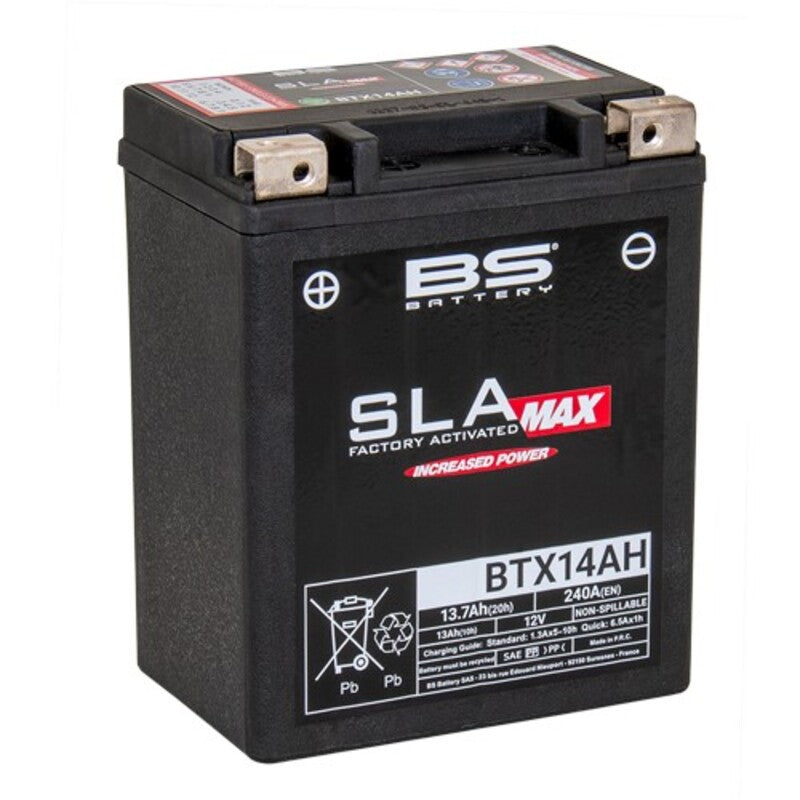 Indian Scout [BS BATTERY] - Batterie SLA Max sans entretien activée en usine - BTX14AH MAX FA