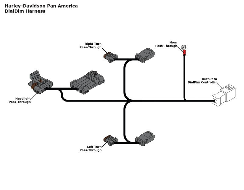 Harley-Davidson Pan America 1250 RA1250 [DENALI] - Kabeladapter für Beleuchtungssteuerung
