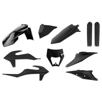 KTM 450 EXC-F SIX Days [2020-2023] - Plastik-Kit Schwarz - KTM EXC/EXC-F