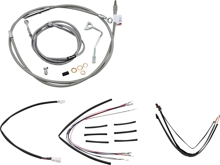 harley davidson flhrxs [BURLY BRAND] – Komplettes Edelstahl-Lenkerzug/Bremsleitungs-Kit